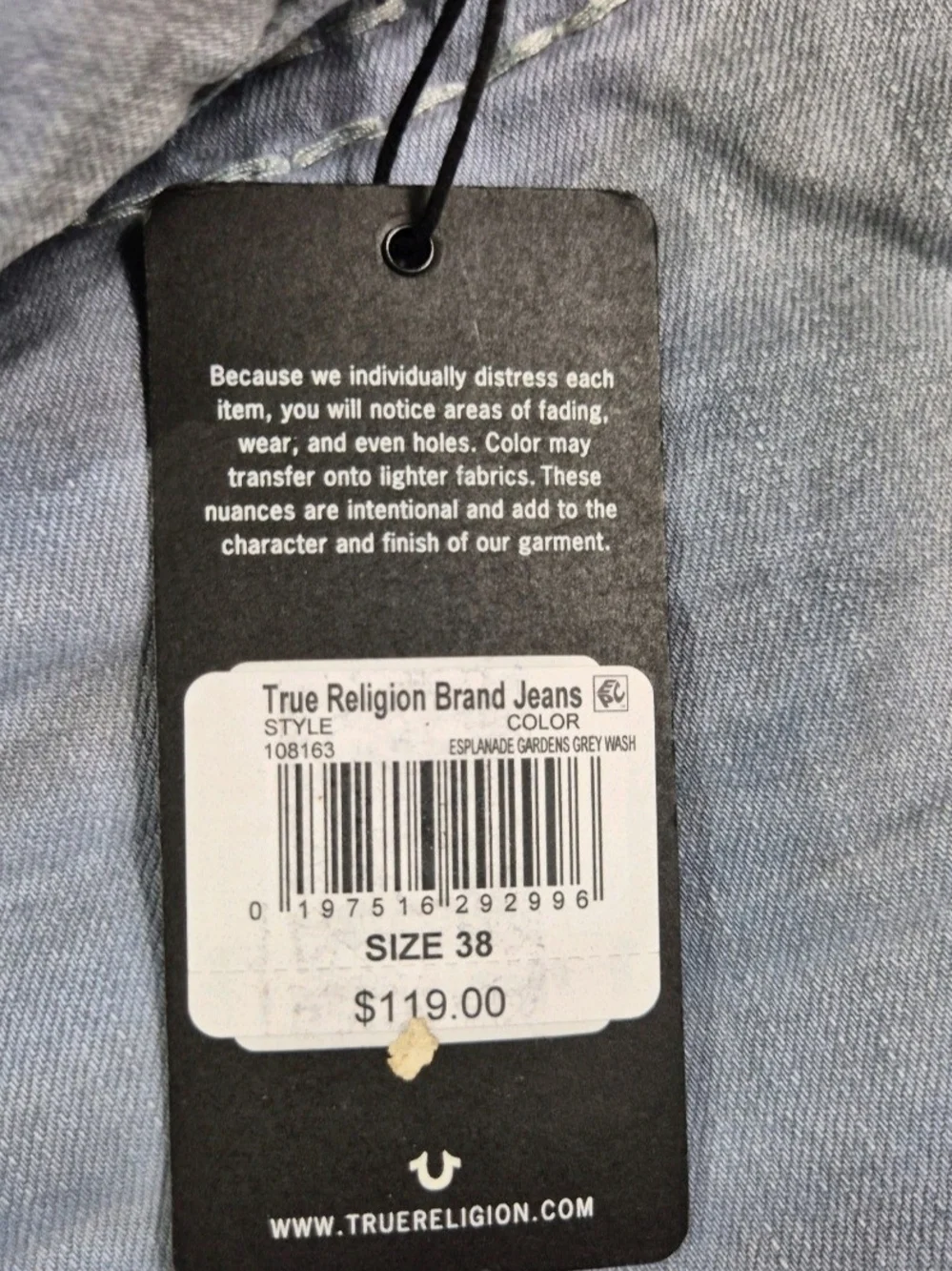 TRUE RELIGION Men's Shorts Size 38 Relaxed Skinny Gray Rocco Relaxed Skinny  57